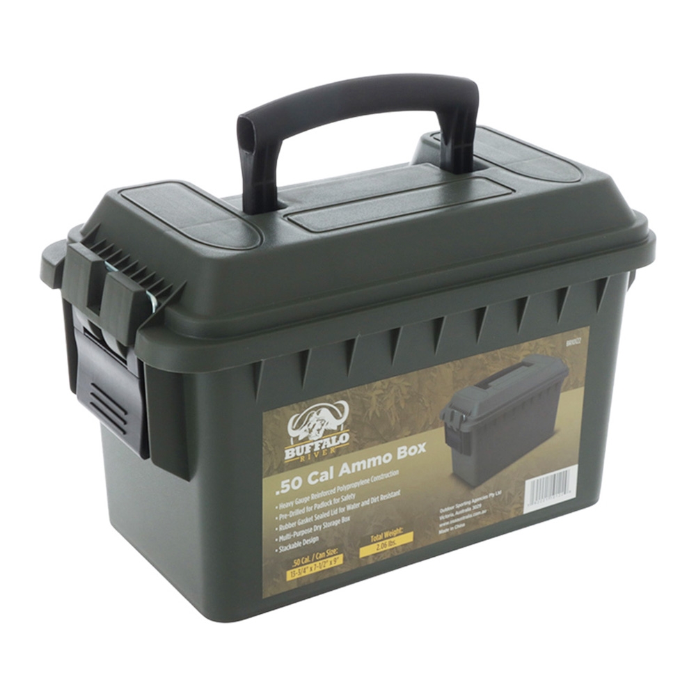 Buffalo River .50 Cal Lockable Plastic Ammo Box OD Green