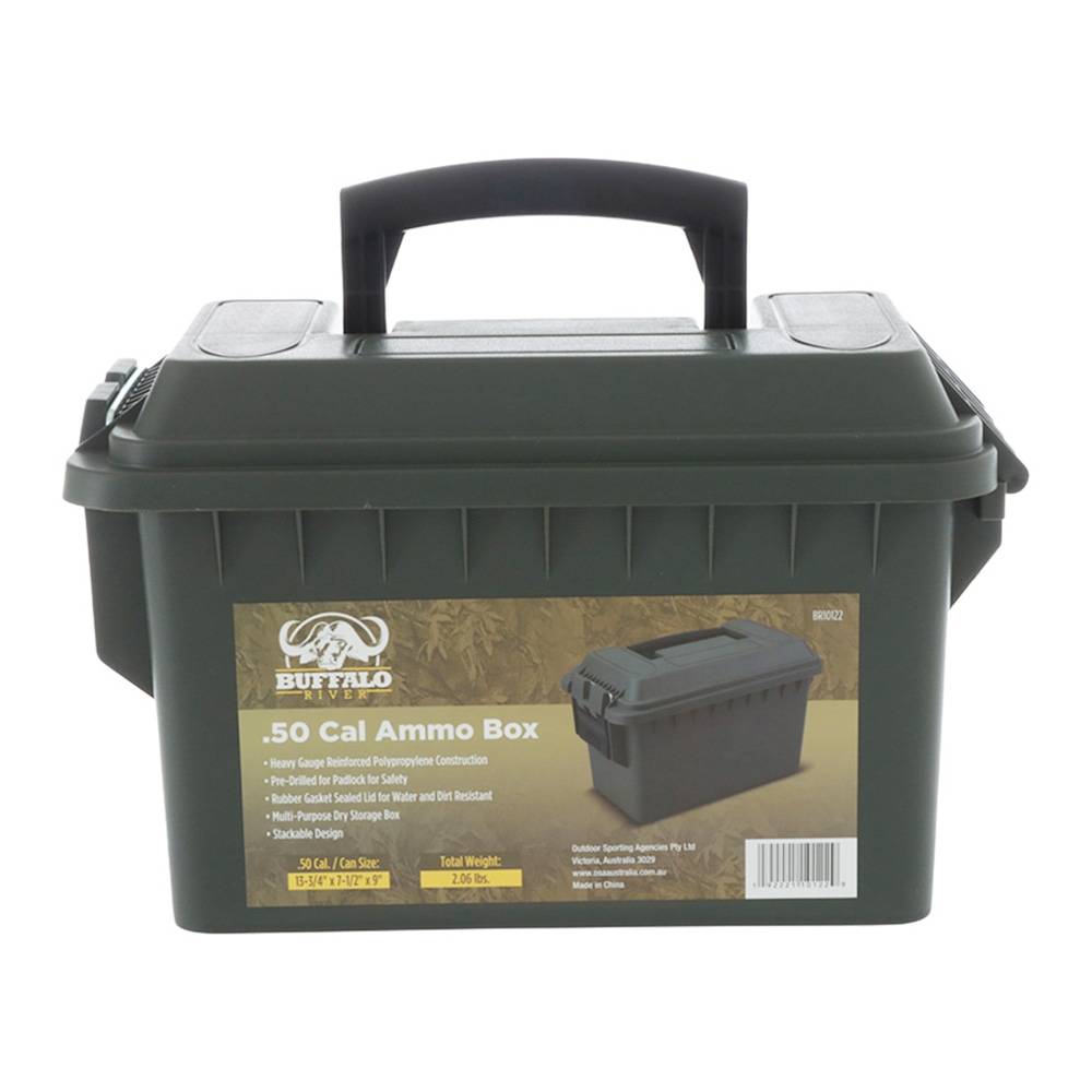 Buffalo River .50 Cal Lockable Plastic Ammo Box OD Green