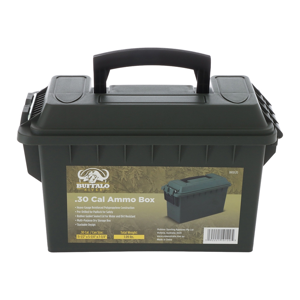 Buffalo River .30 Cal Lockable Plastic Ammo Box OD Green