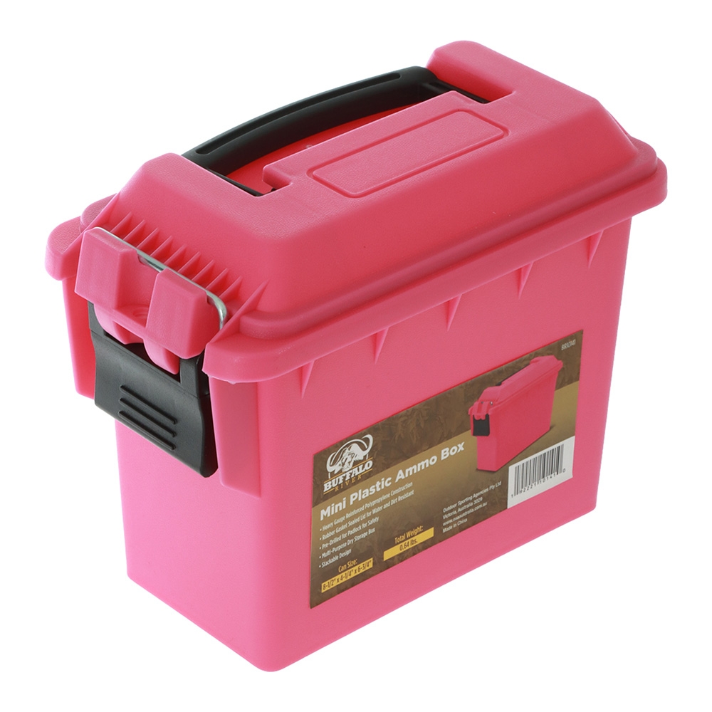 Buffalo River Lockable Mini Plastic Ammo Box Pink