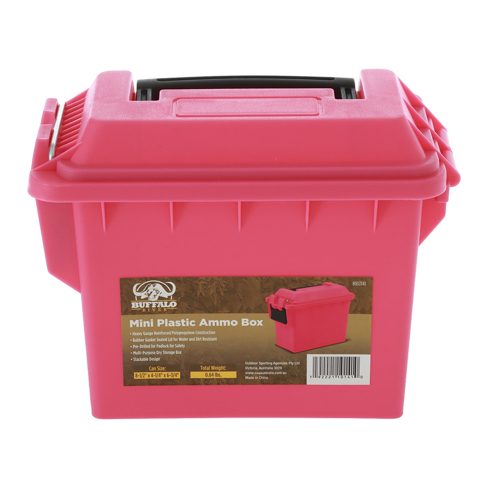 Buffalo River Lockable Mini Plastic Ammo Box Pink