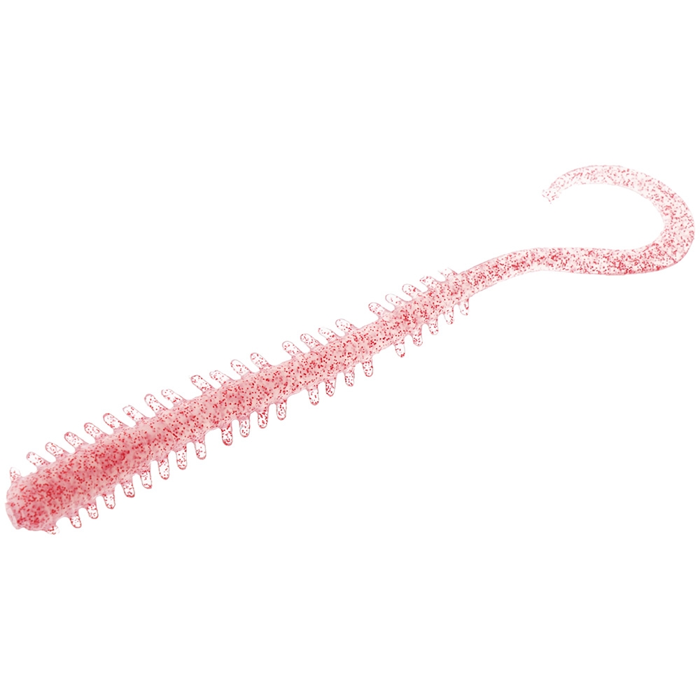 Berkley Gulp Saltwater Isome Curly Tail Soft Bait 4in / 10cm Clear Red