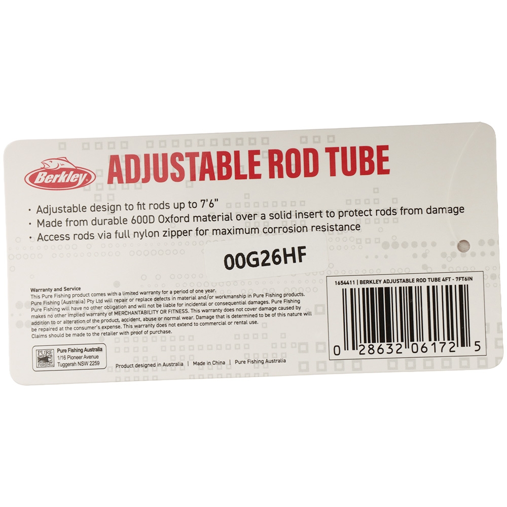Berkley Adjustable 600D Rod Tube 4ft-7ft 6in