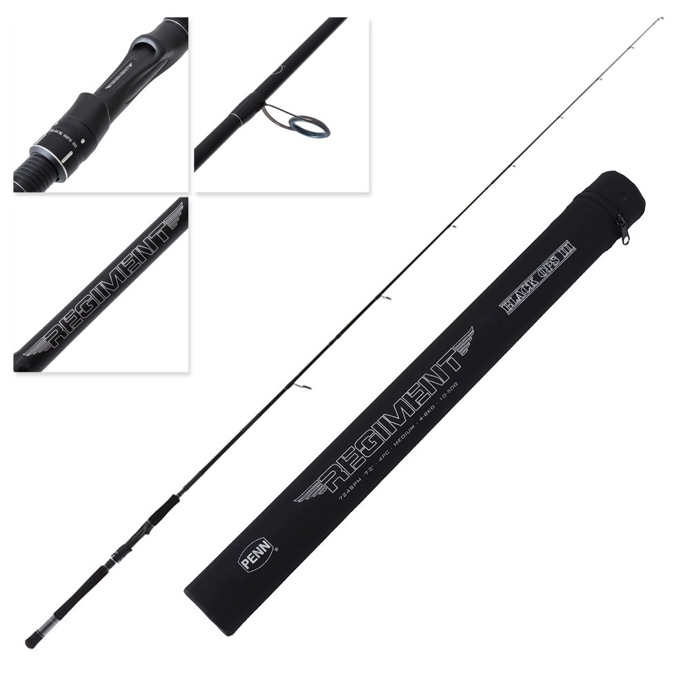 PENN Regiment Black Ops III Travel Soft Bait Rod 7ft 2in 4-8kg 10-50g 4pc