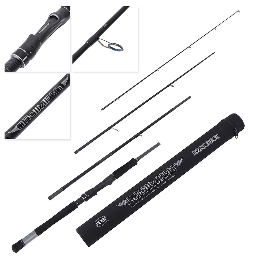 PENN Regiment Black Ops III Travel Soft Bait Rod 7ft 2in 4-8kg 10-50g 4pc
