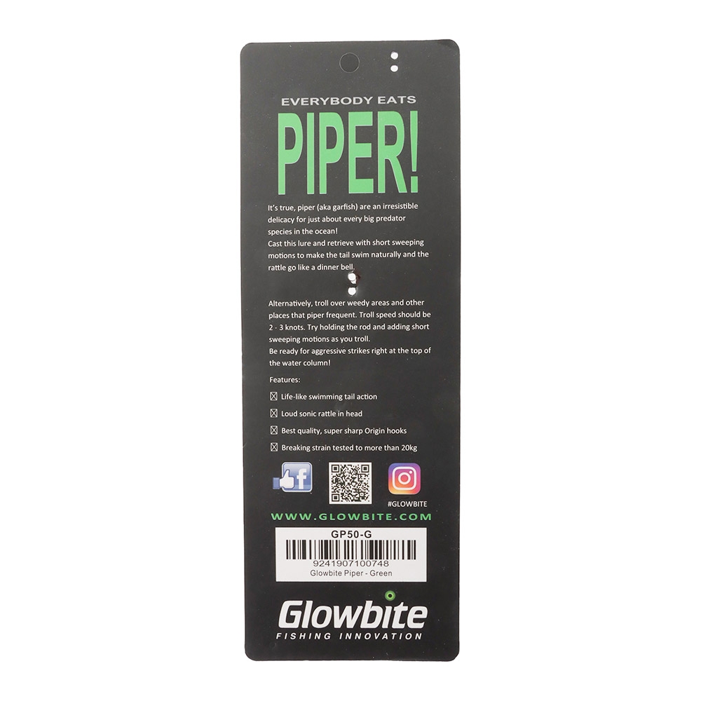 Glowbite Piper Glide Bait 240mm 50g Green