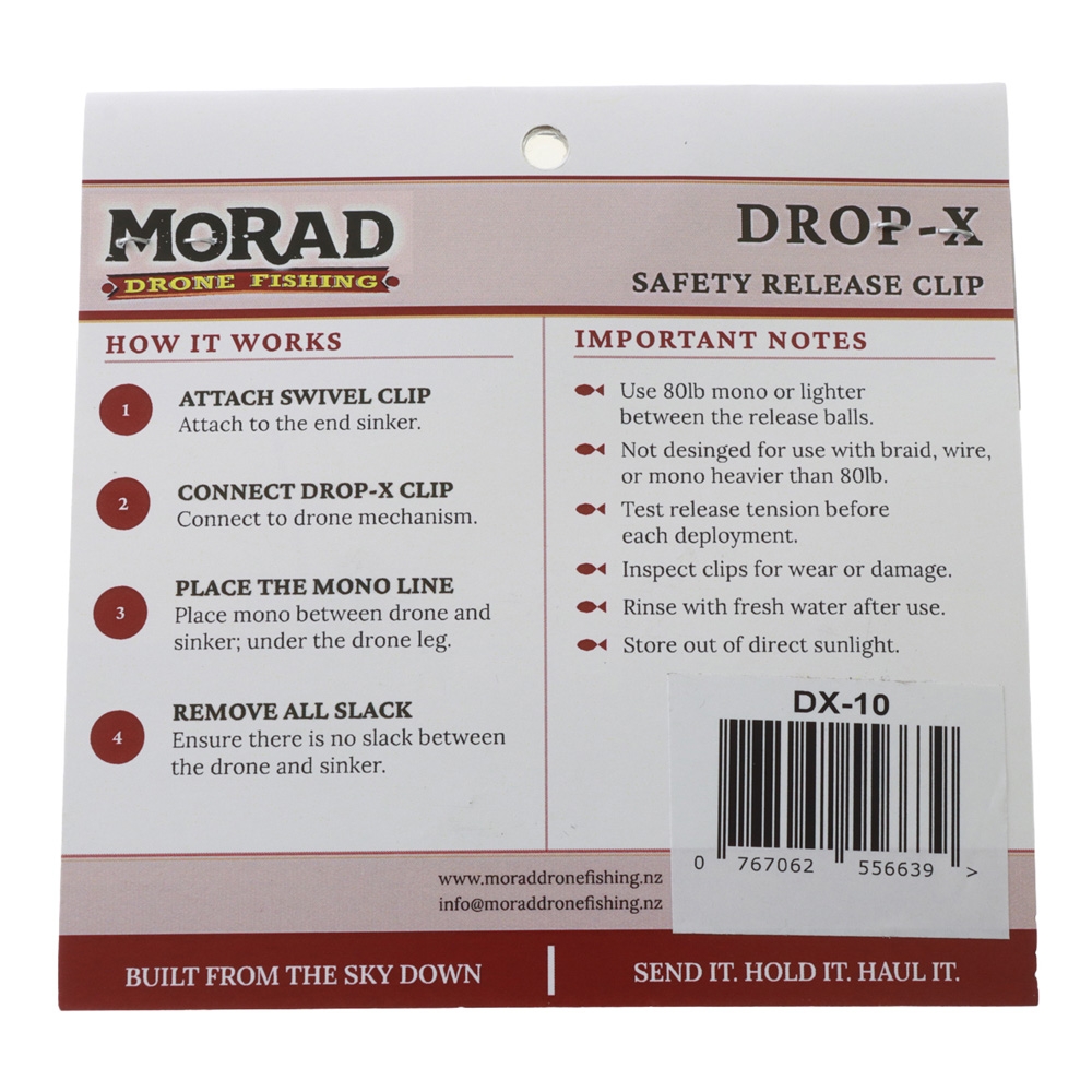 MORAD DropX Safety Release Clips Qty 10