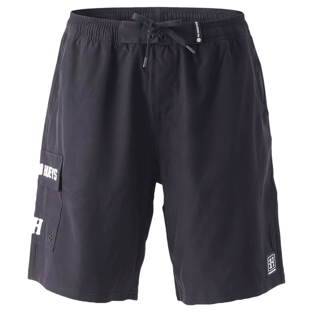 The Mad Hueys Beached Again 20in Mens Boardshorts Black