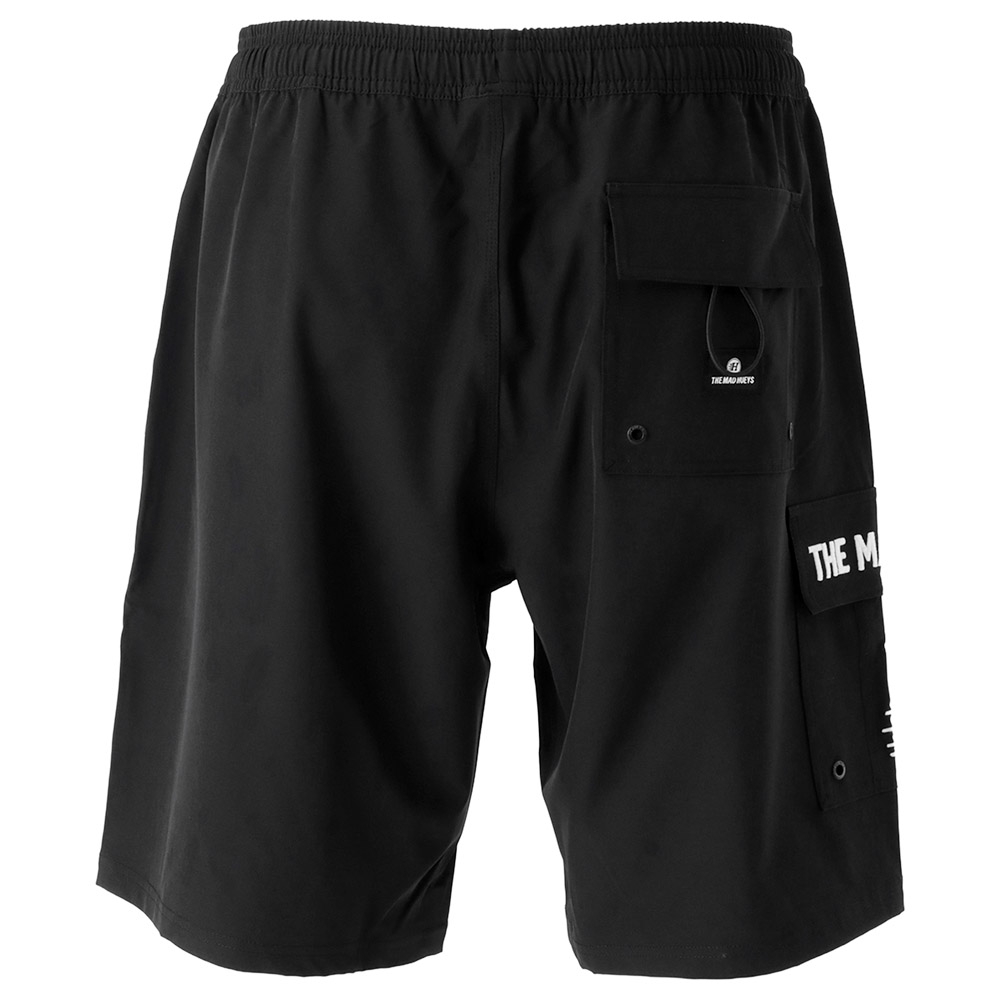 The Mad Hueys Beached Again 20in Mens Boardshorts Black