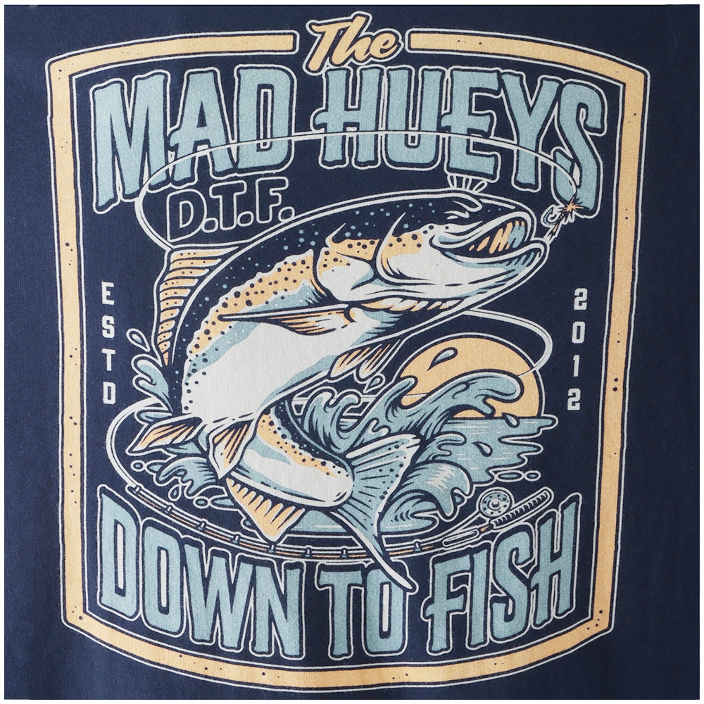 The Mad Hueys Down To Fish Mens T-Shirt Navy