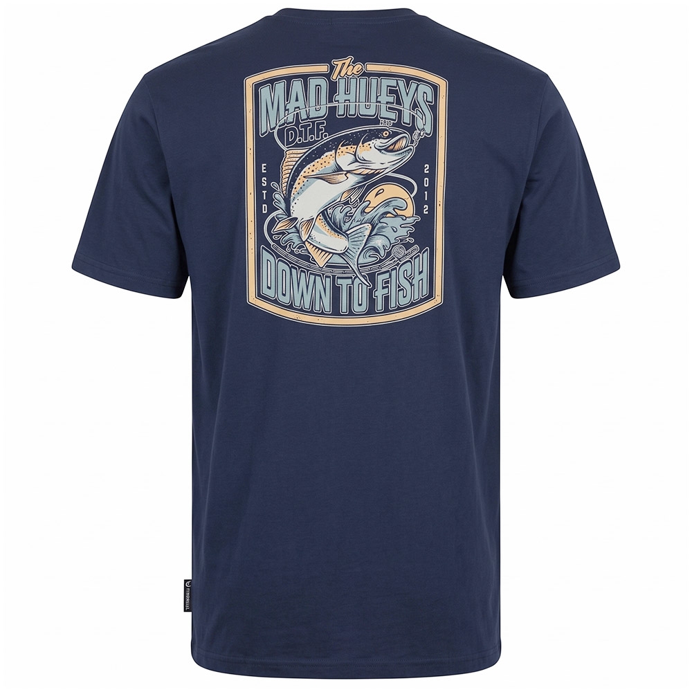 The Mad Hueys Down To Fish Mens T-Shirt Navy