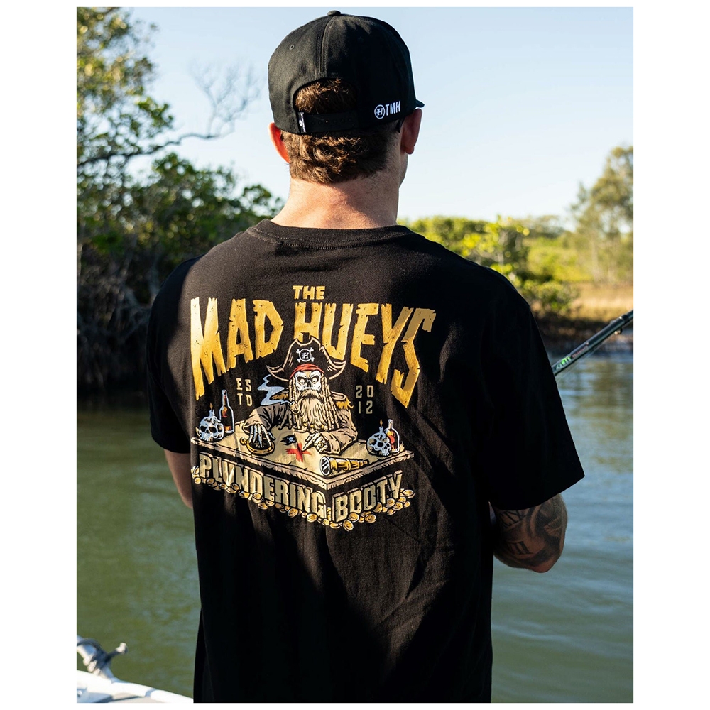 The Mad Hueys Plundering Booty Mens T-Shirt Black