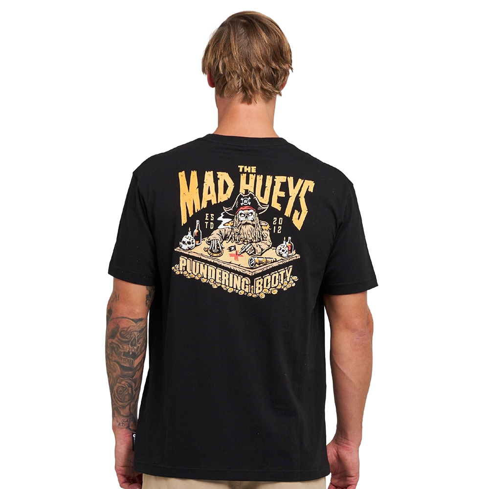 The Mad Hueys Plundering Booty Mens T-Shirt Black