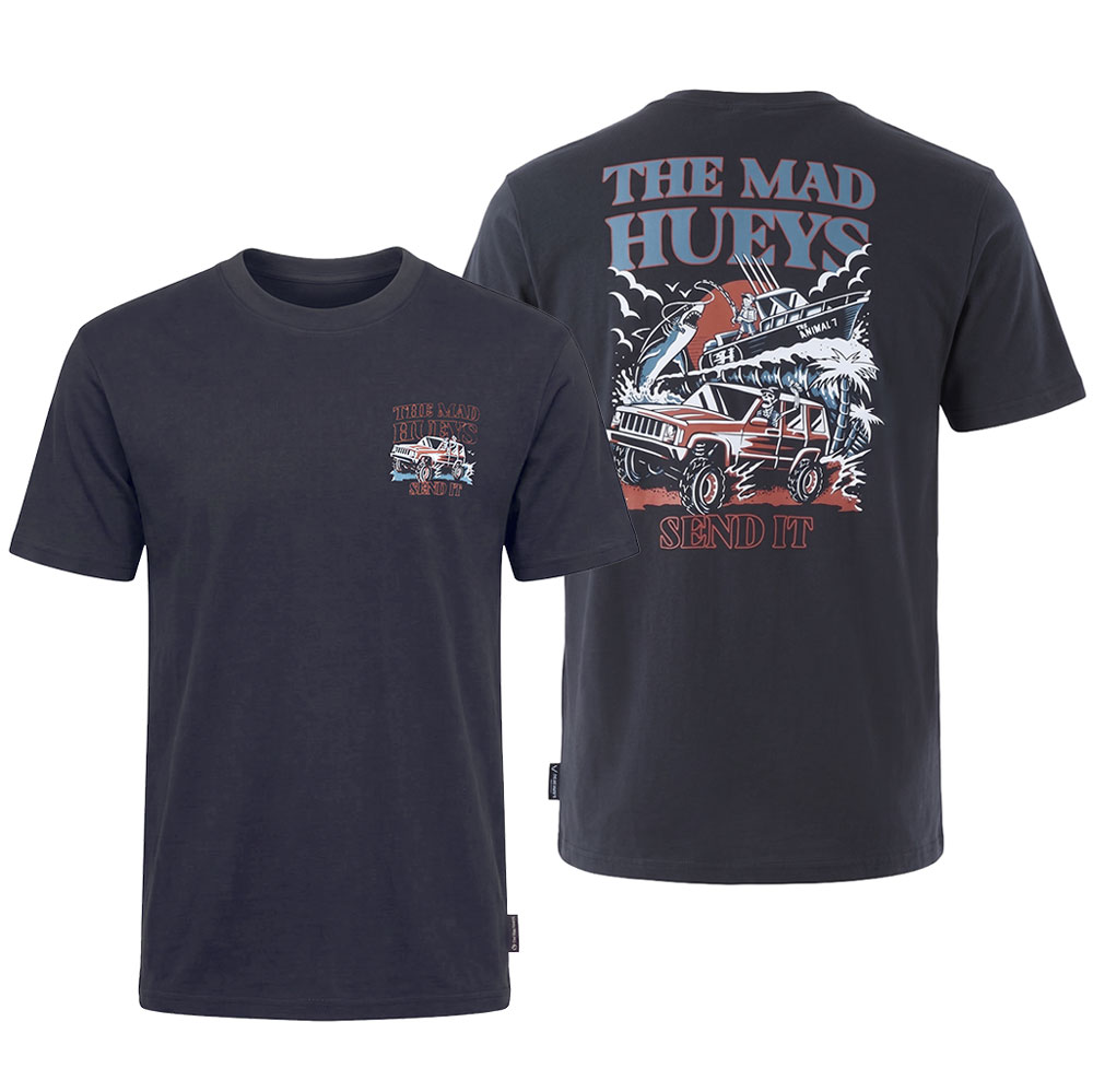 The Mad Hueys Send It Mens T-Shirt Vintage Black
