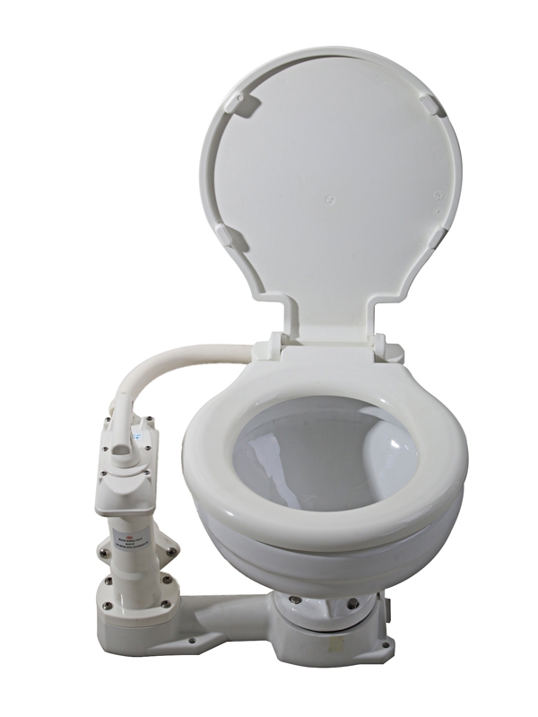 Manual Marine Toilet with Plastic Seat and Cover