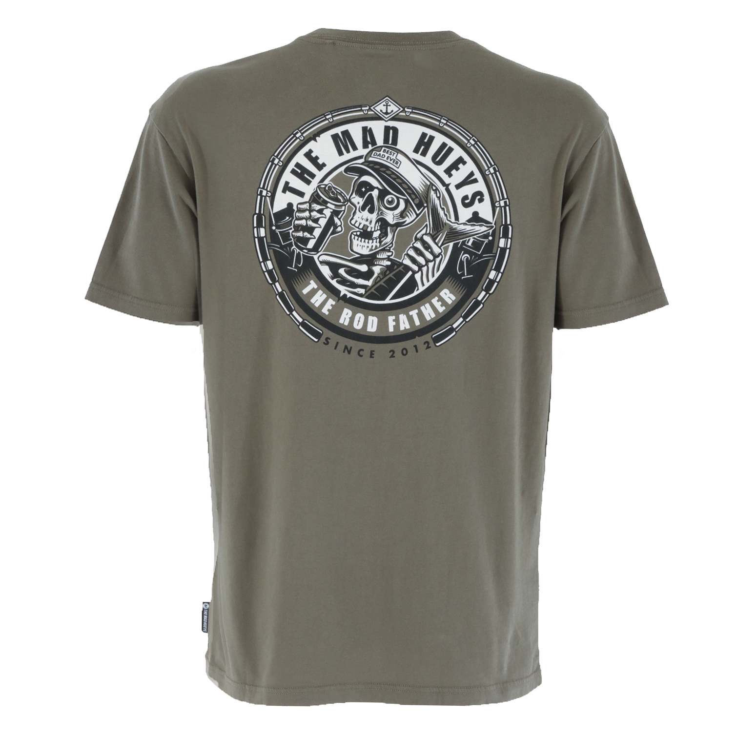 The Mad Hueys The Rod Father Mens T-Shirt Olive