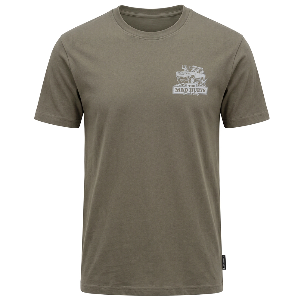 The Mad Hueys Wheelie Dirty Mens T-Shirt Olive