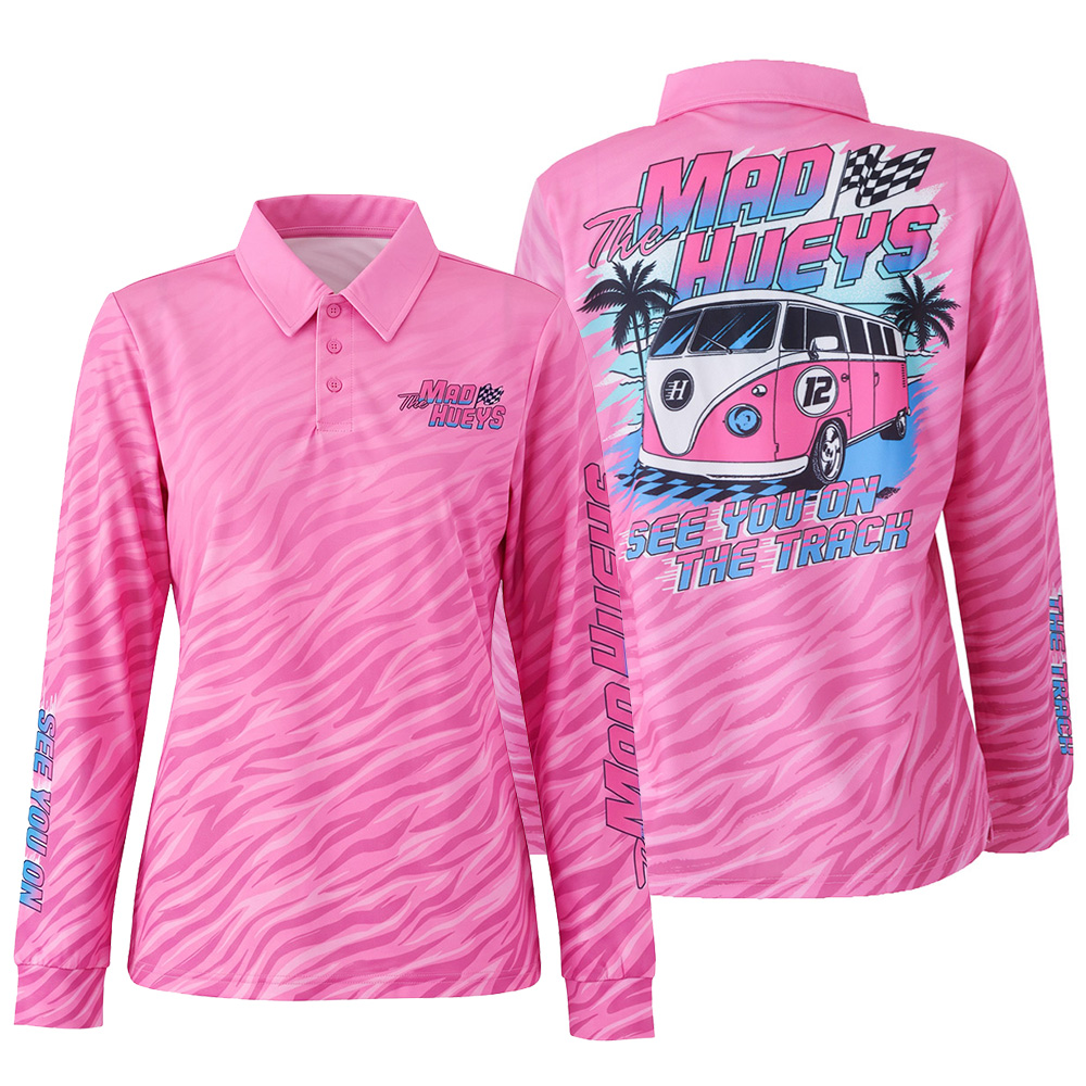 The Mad Hueys On The Track Womens Fishing Jersey UPF50+