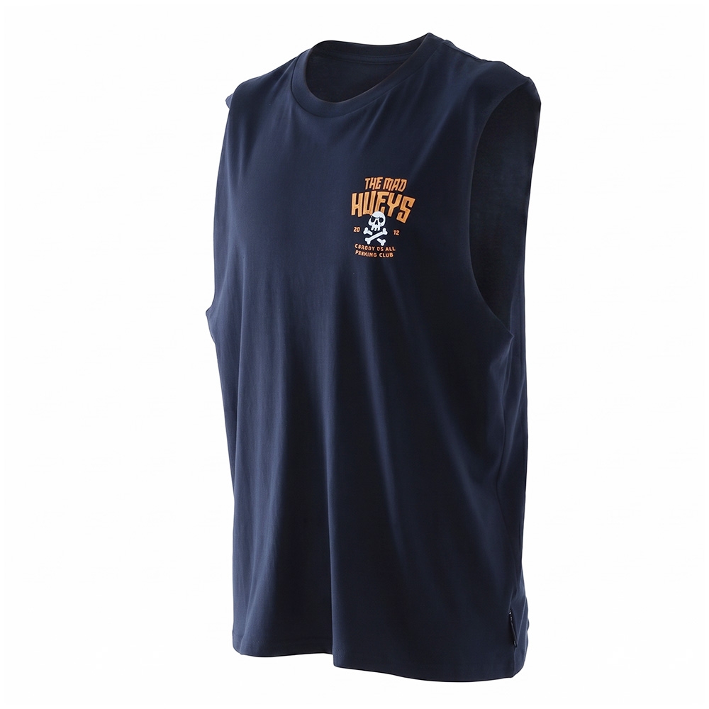 The Mad Hueys Caught Fk Skull Mens Muscle Tank Navy