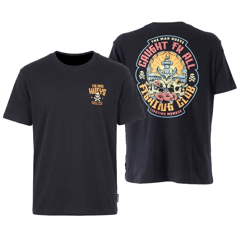 The Mad Hueys Caught Fk Skull Mens T-Shirt Black
