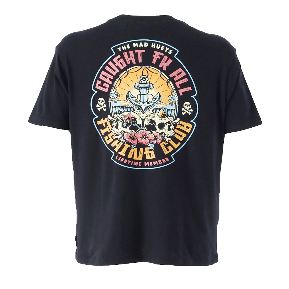 The Mad Hueys Caught Fk Skull Mens T-Shirt Black