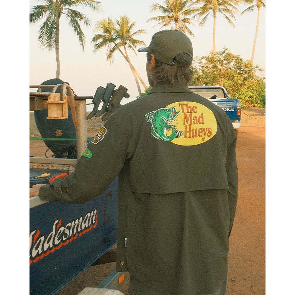 The Mad Hueys Pro Hueys Mens Fishing Shirt UPF50+ Olive