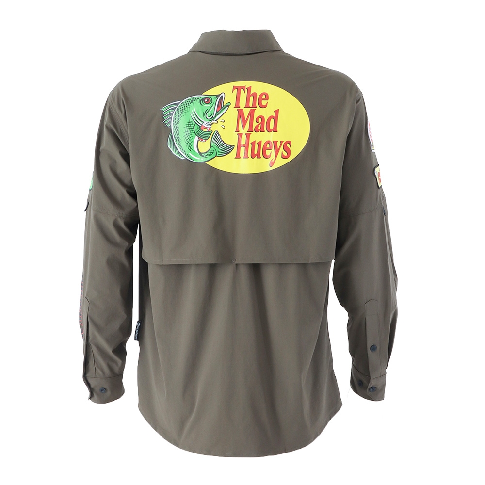 The Mad Hueys Pro Hueys Mens Fishing Shirt UPF50+ Olive