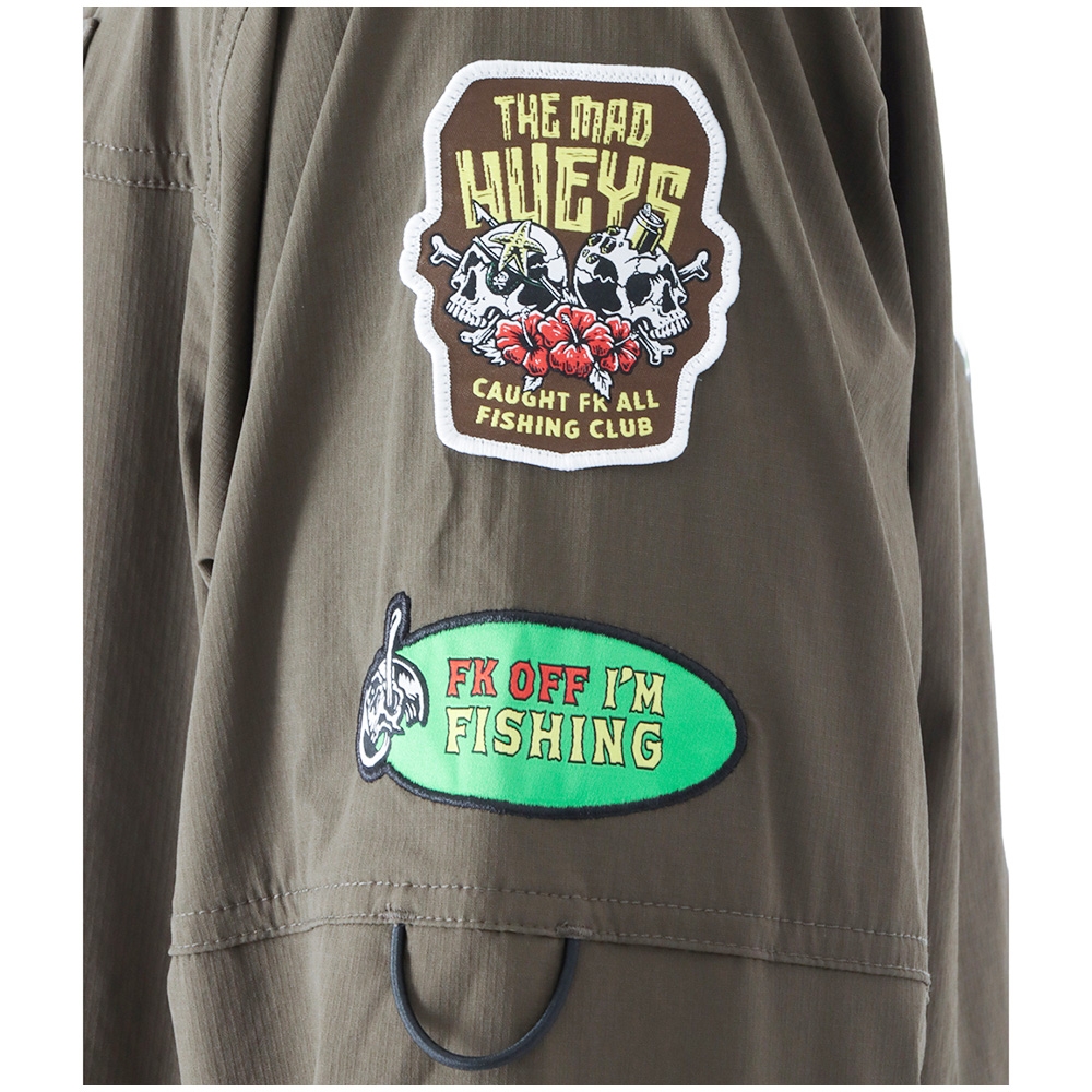 The Mad Hueys Pro Hueys Mens Fishing Shirt UPF50+ Olive