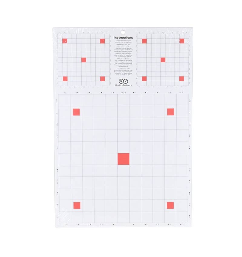 Outdoor Outfitters A3 Paper Targets with Red Squares Qty 10