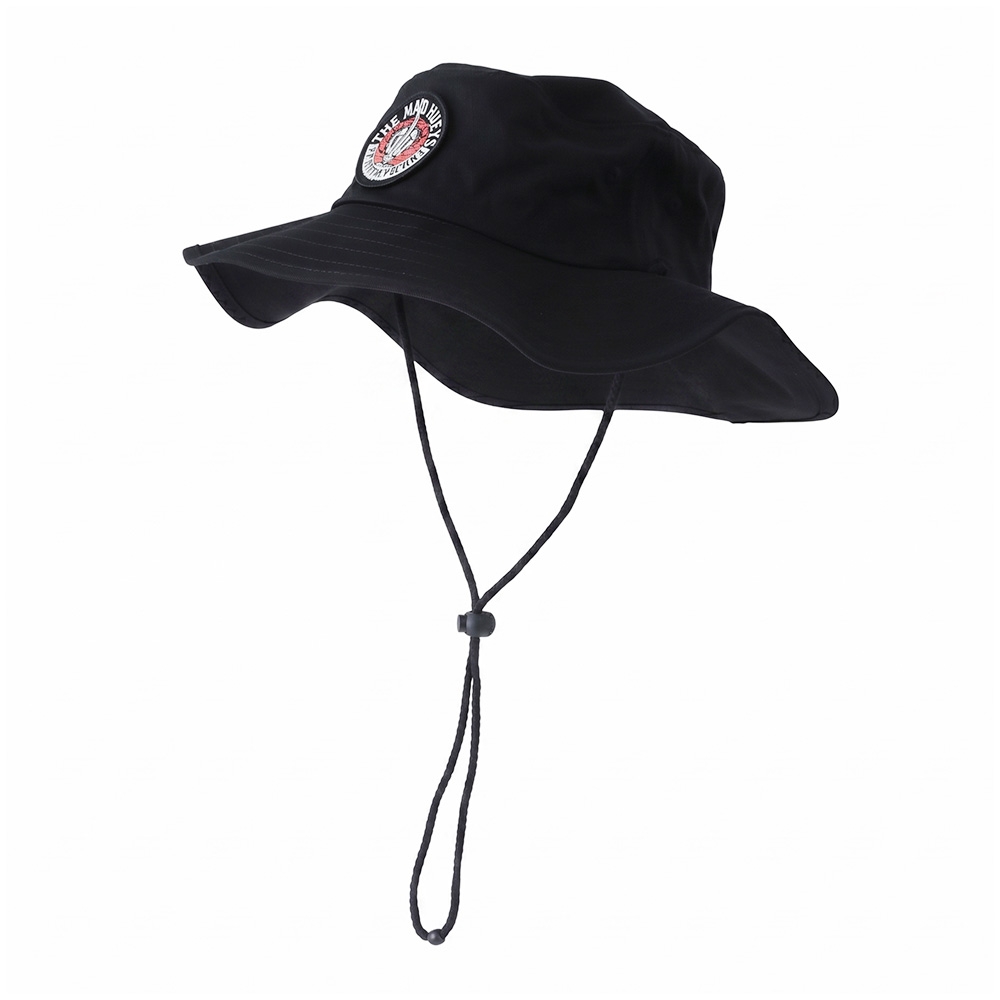 The Mad Hueys Shield Fk Off Wide Brim Hat Black