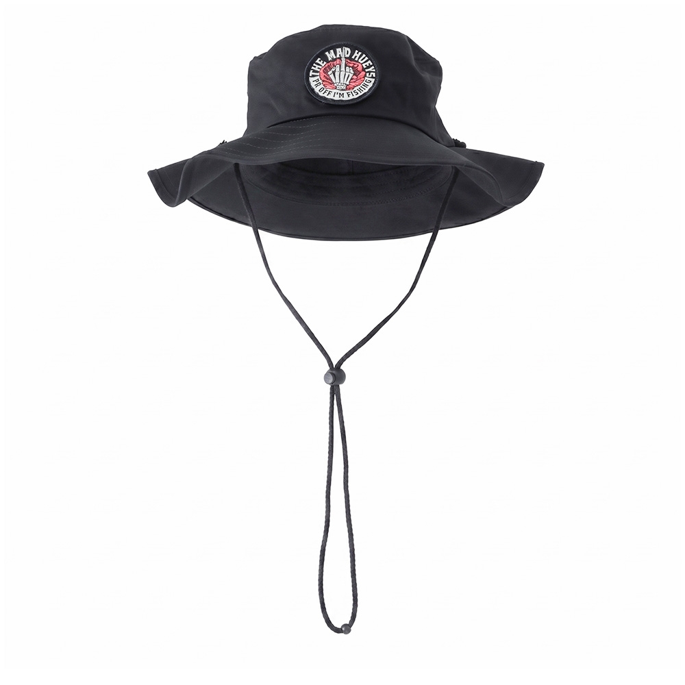 The Mad Hueys Shield Fk Off Wide Brim Hat Black