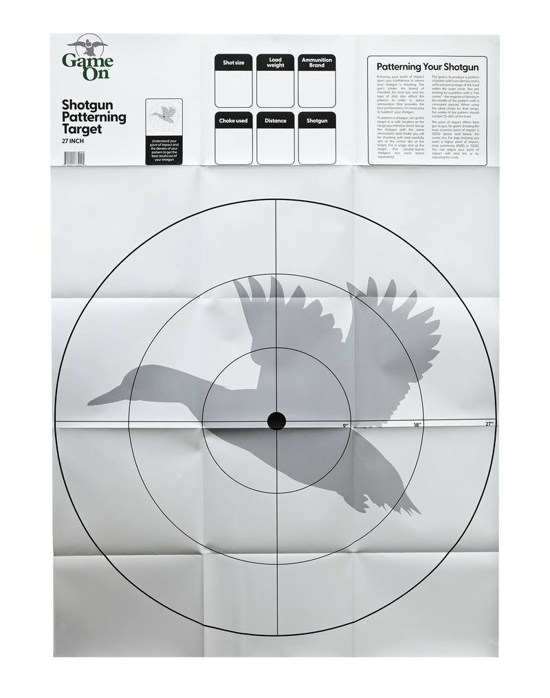 Game On Shotgun Patterning Target 1pc