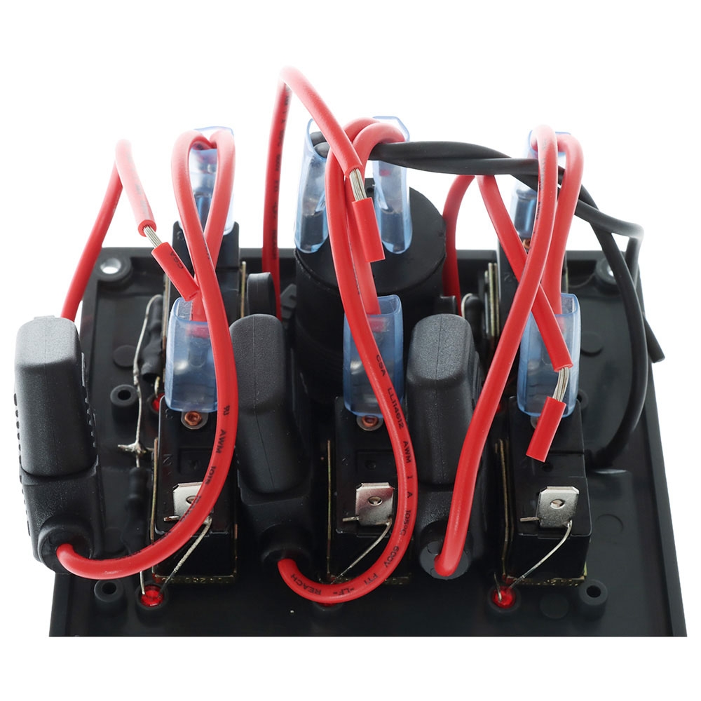 BLA Waterproof Switch Panel 5 Gang with 12V Socket
