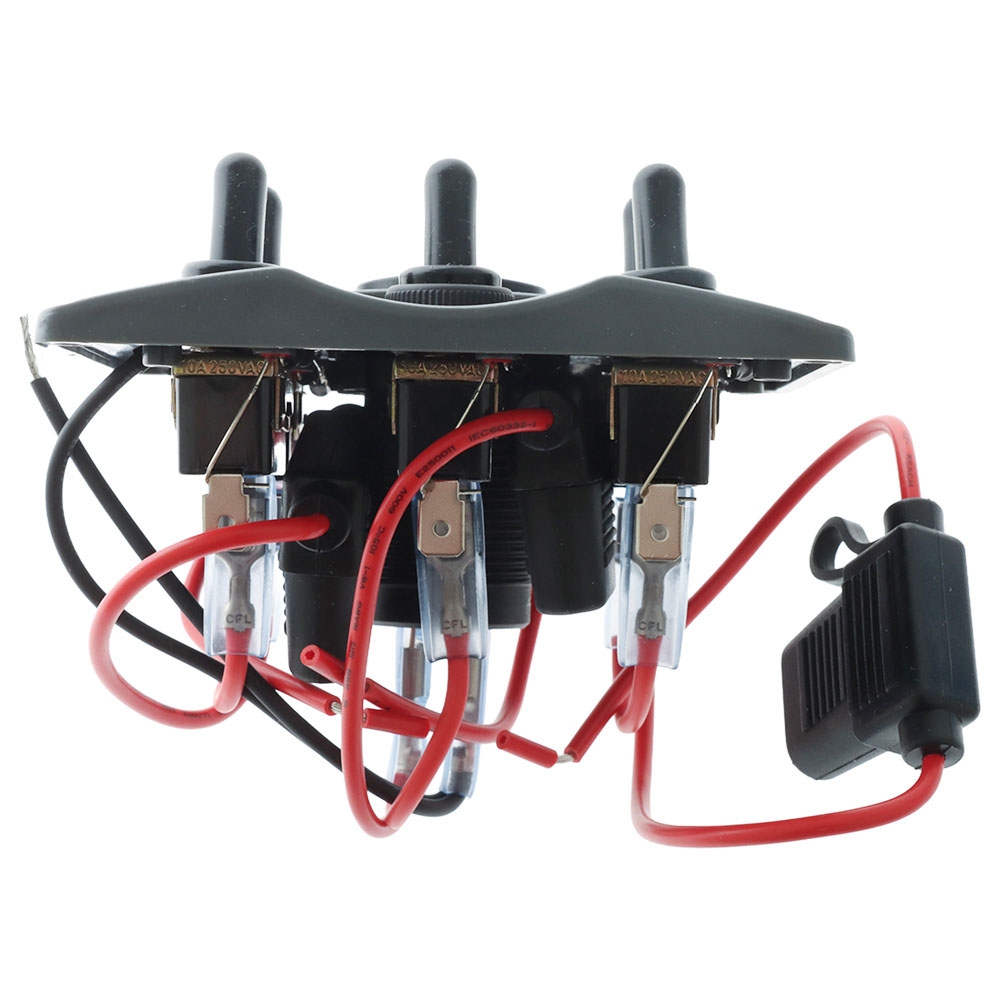 BLA Waterproof Switch Panel 5 Gang with USB and USB-C Socket