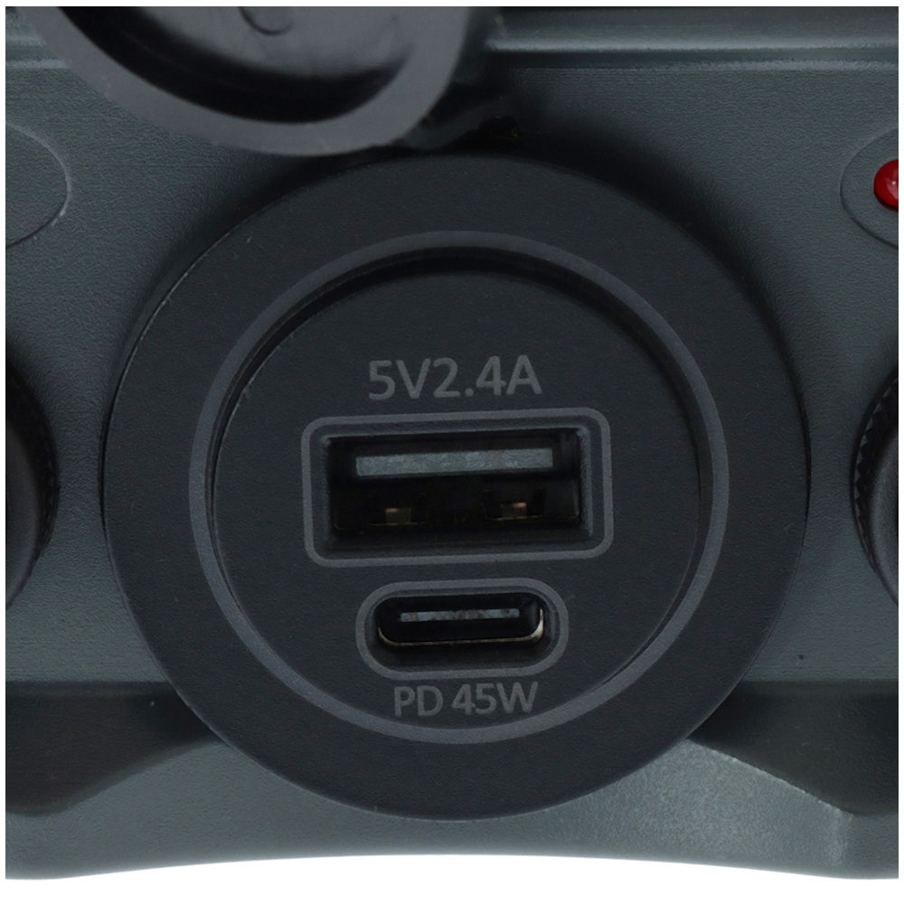 BLA Waterproof Switch Panel 5 Gang with USB and USB-C Socket