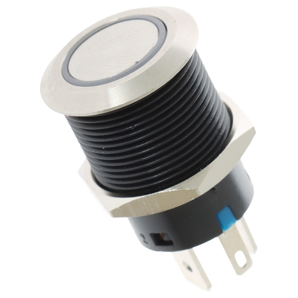 BLA Large Current SS316 Push Button Switch 12V 20A Blue On-Off