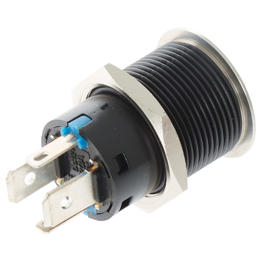 BLA Large Current SS316 Push Button Switch 12V 20A Blue On-Off