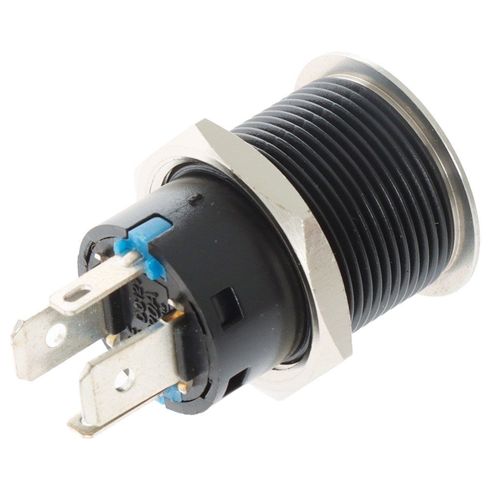 BLA Large Current SS316 Push Button Switch 12V 20A Blue Momentary-Off