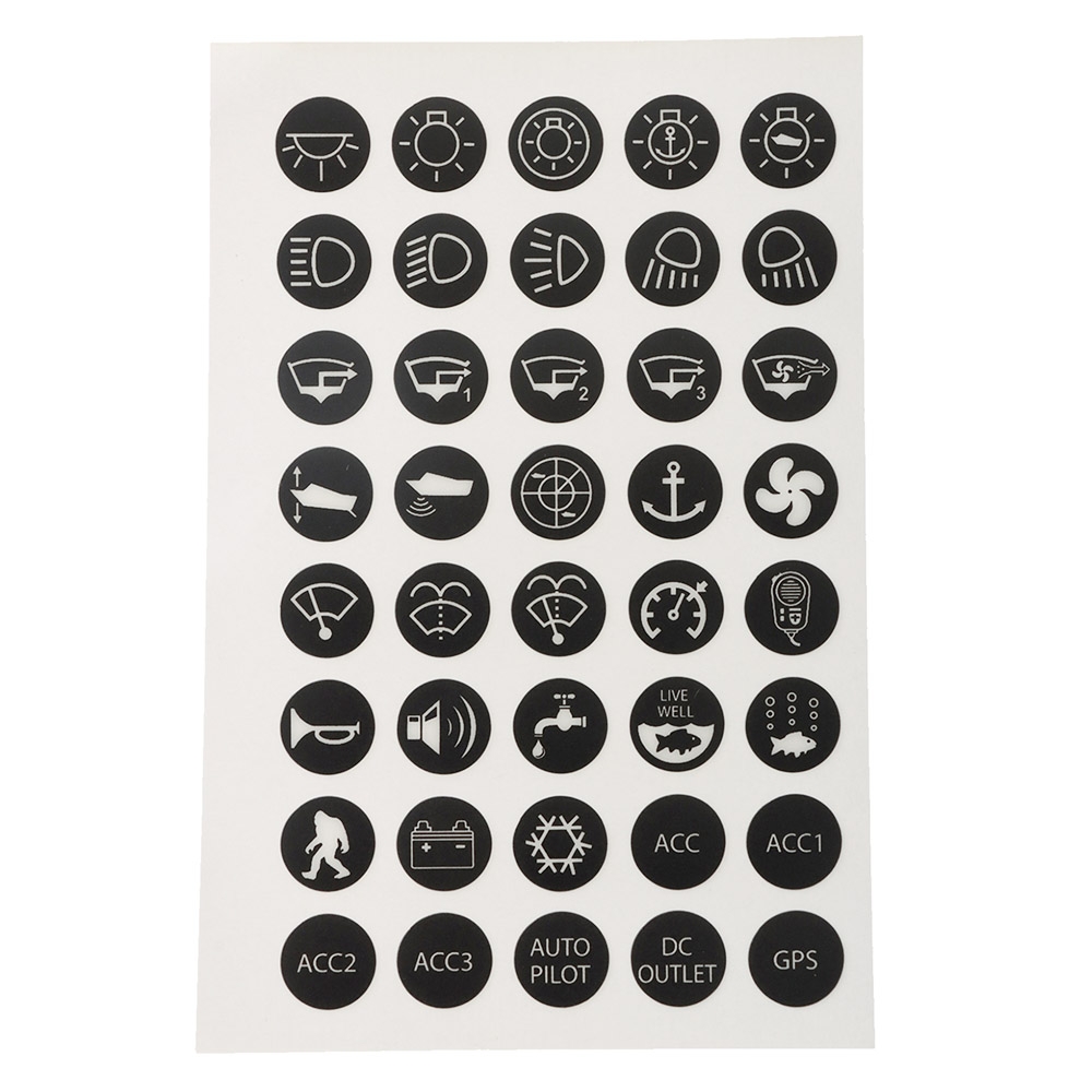 BLA Backlit Push Button Switch Label Set