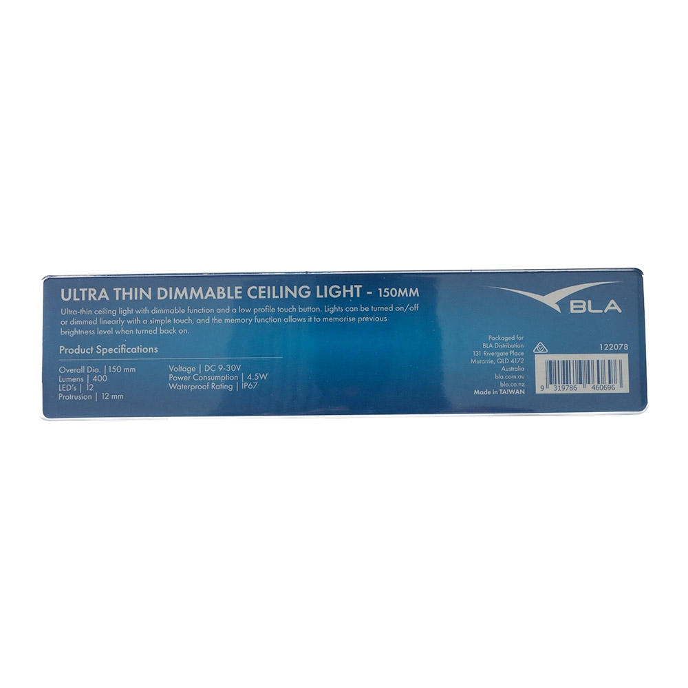 BLA Ultra-Thin Dimmable LED Ceiling Light 150mm 400 Lumens