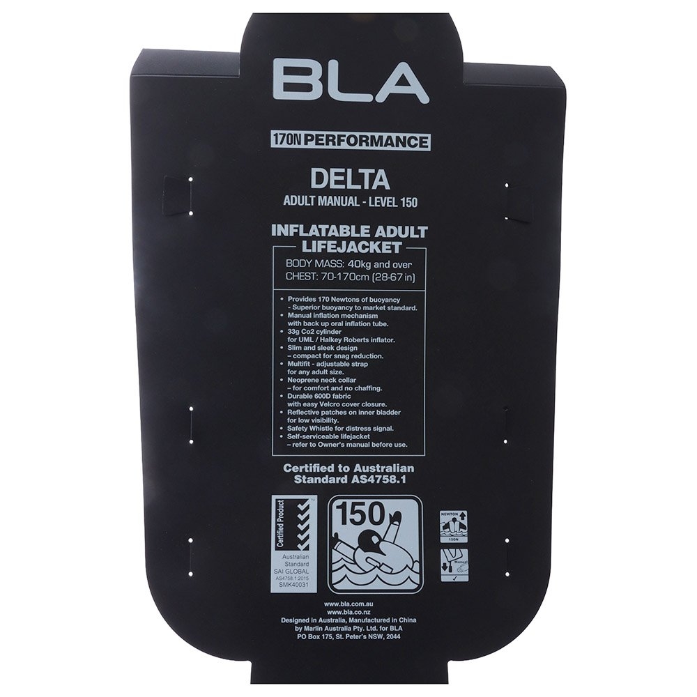 BLA Level 170N Manual Inflatable Life Jacket