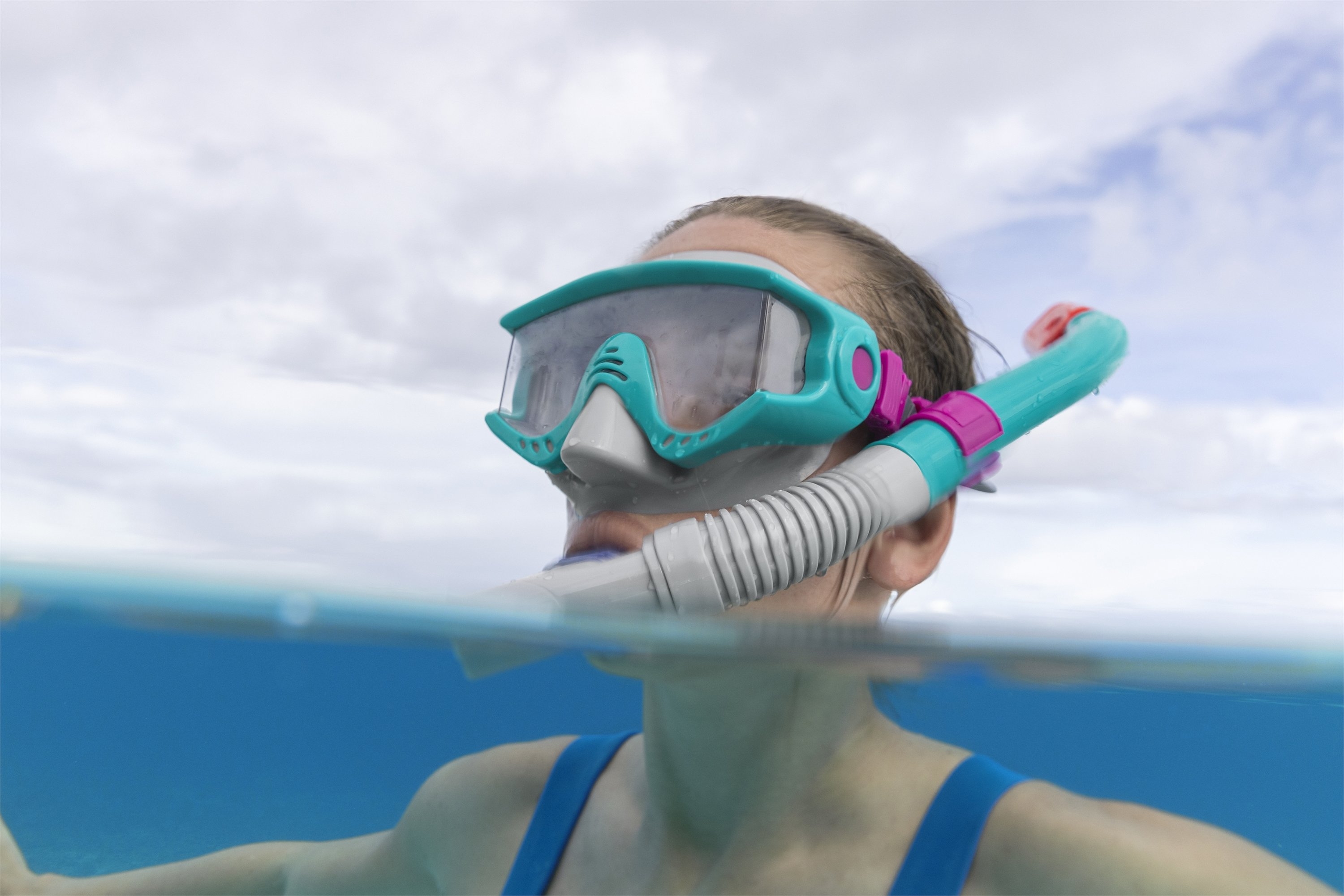 Bestway Spark Wave Mask Snorkel and Fins Set Teal Small
