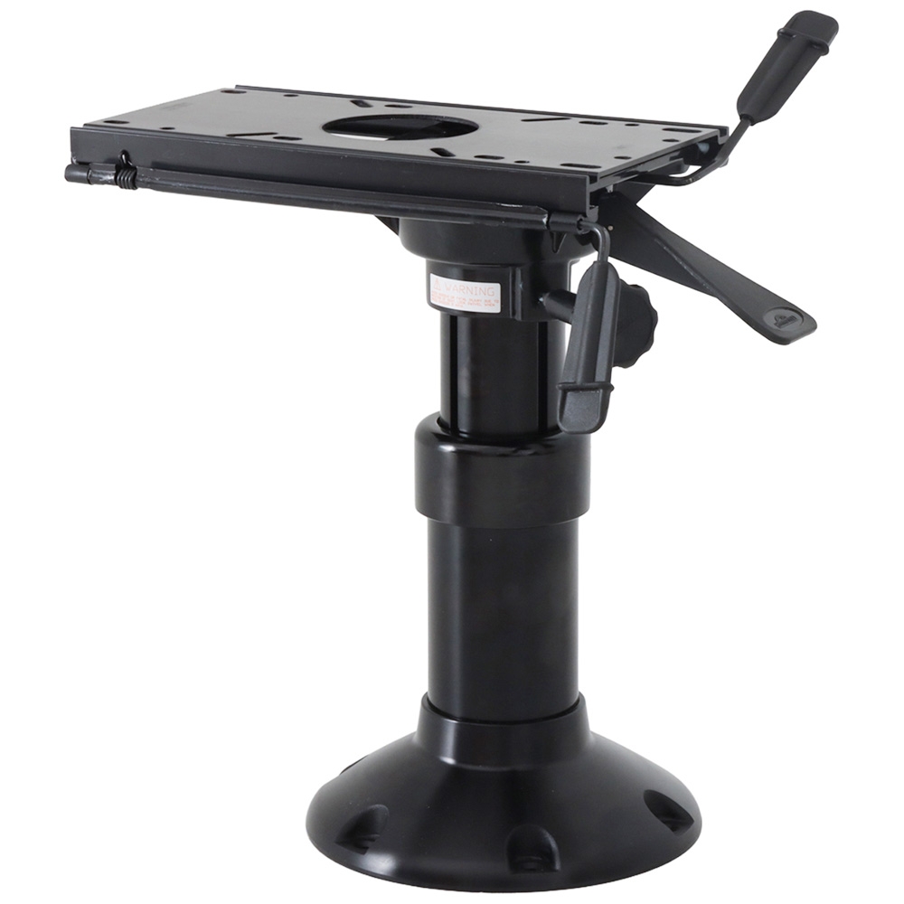 Springfield Heavy Duty Gas Adjustable Boat Seat Pedestal with Slide 380-508mm Black