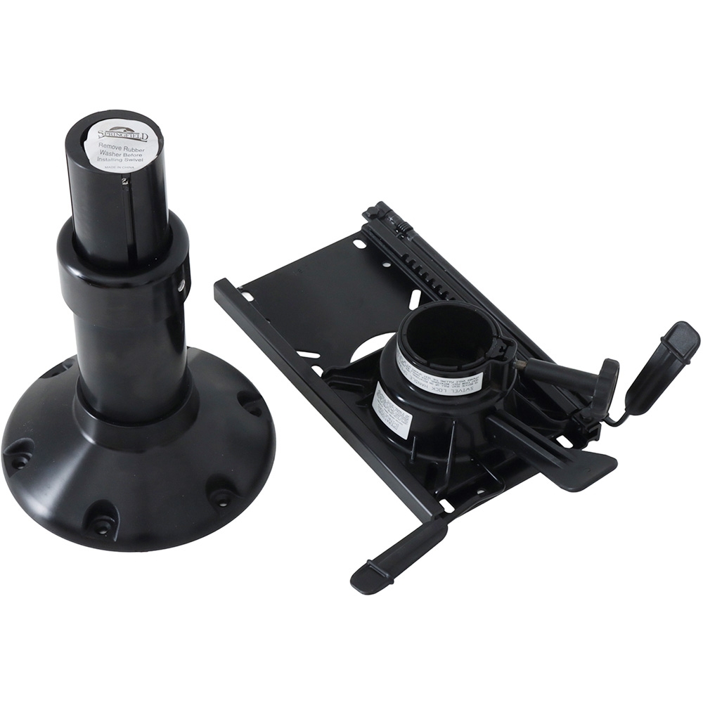 Springfield Heavy Duty Gas Adjustable Boat Seat Pedestal with Slide 380-508mm Black