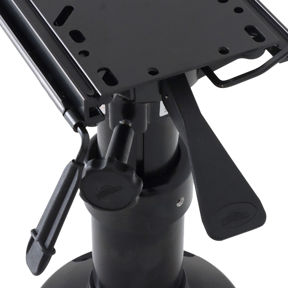 Springfield Heavy Duty Gas Adjustable Boat Seat Pedestal with Slide 380-508mm Black