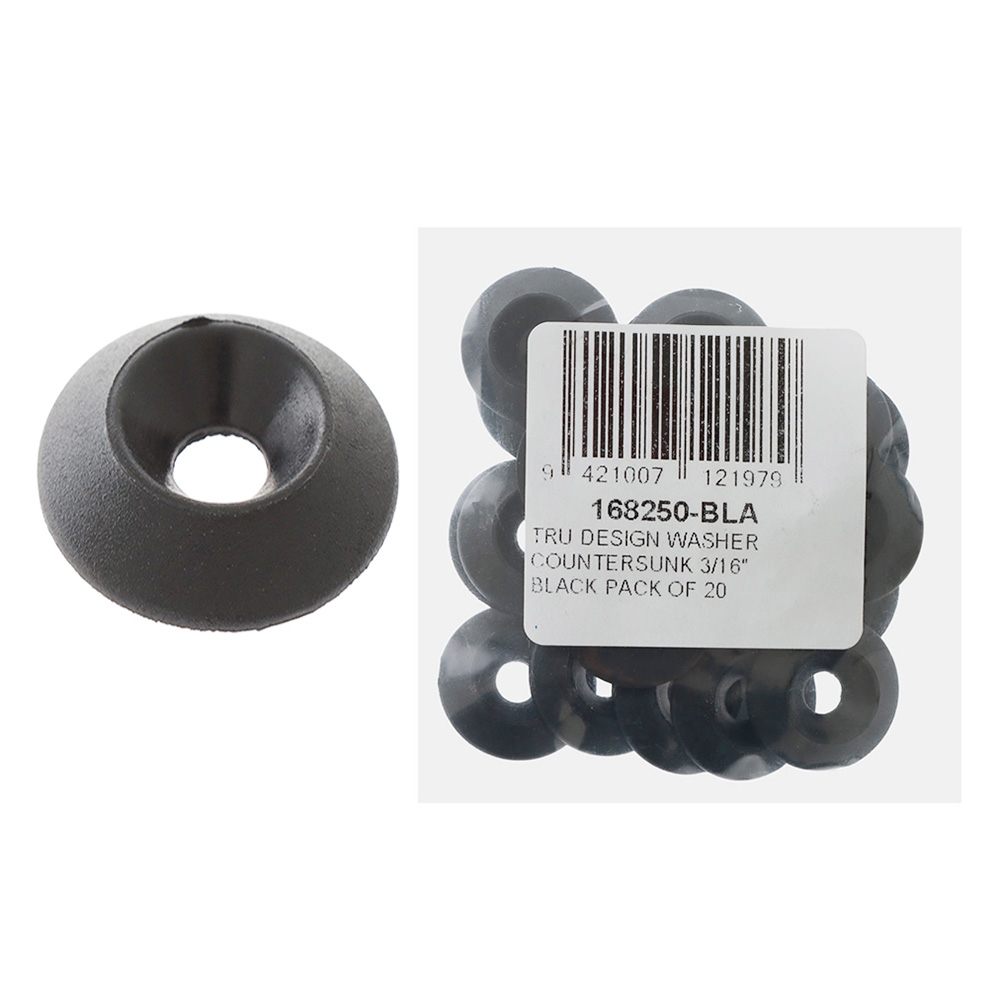 TruDesign Countersunk Washers 3/16in Black Qty 20