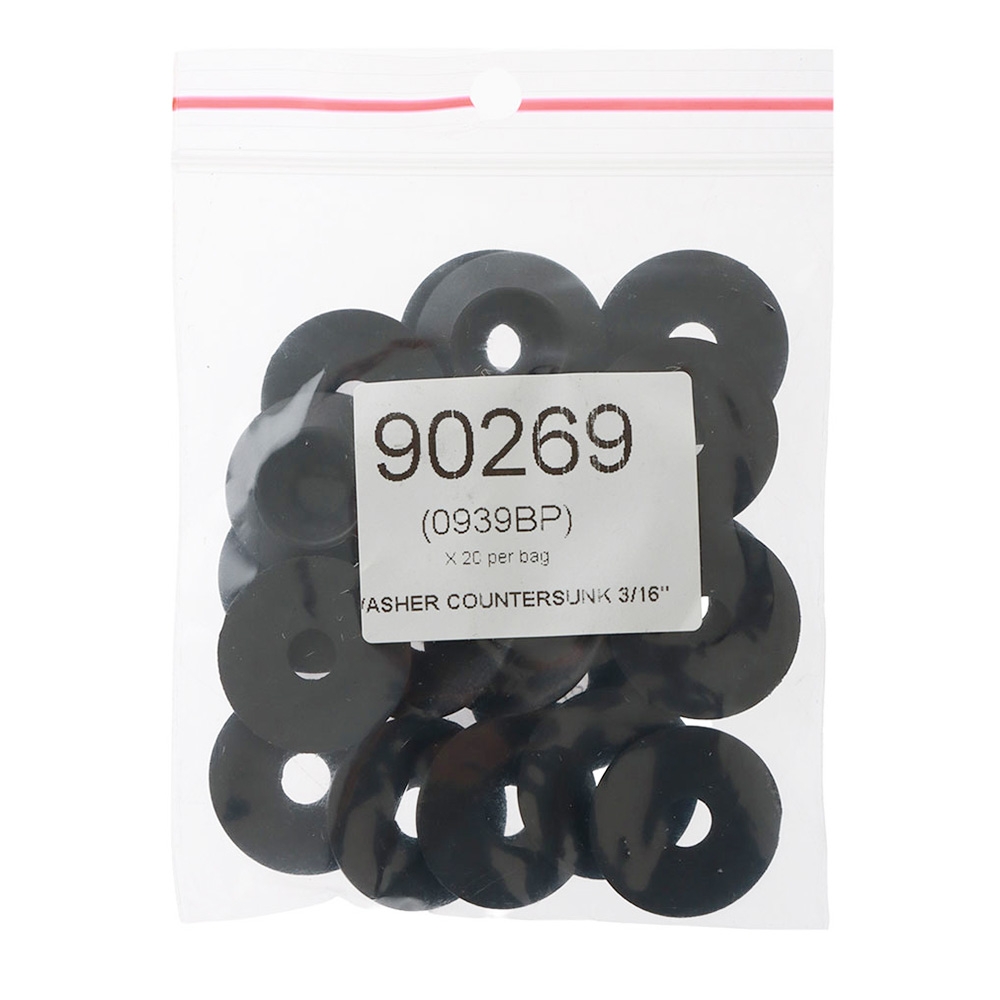 TruDesign Countersunk Washers 3/16in Black Qty 20