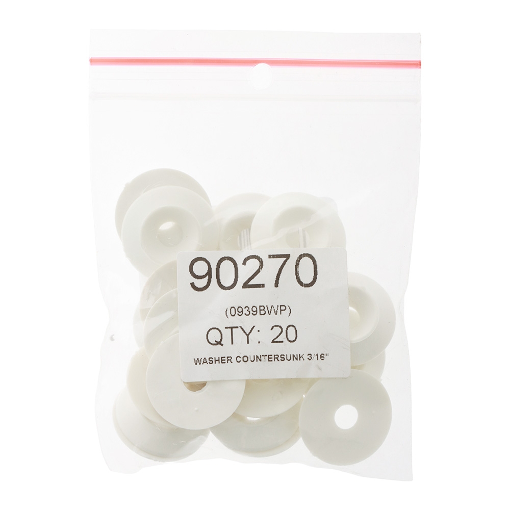TruDesign Countersunk Washers 3/16in White Qty 20