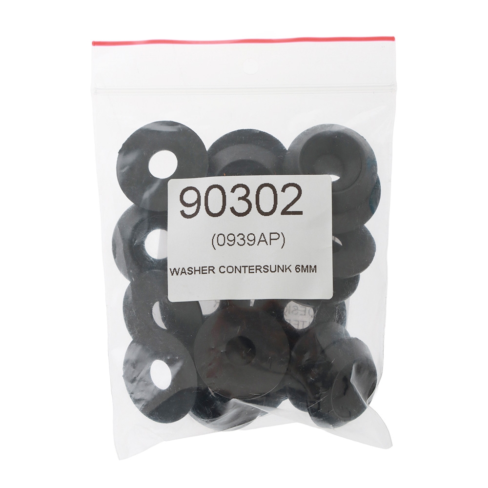 TruDesign Countersunk Washers 6mm Black Qty 20