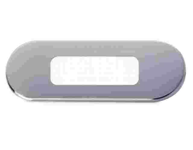 Hella Marine Warm White LED Step Lamp Wide Rectangular Rim 10-33V Polished S/S Bezel